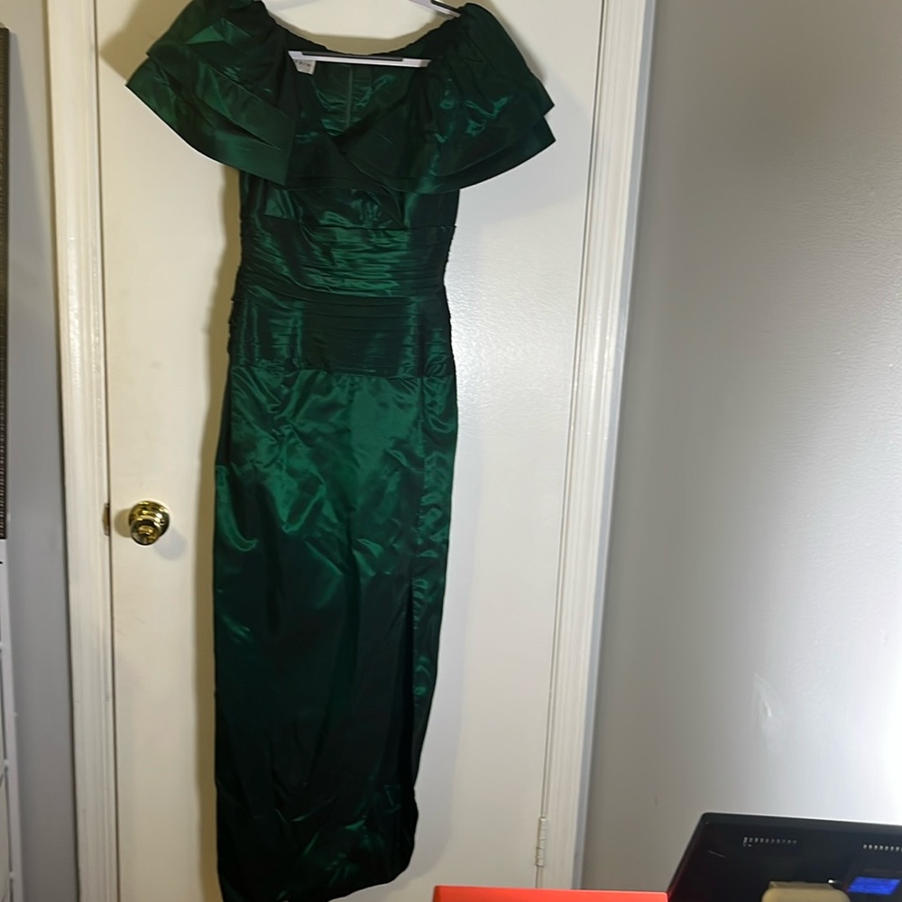 Lilie Rubin Vintage Emerald Green Gown 10